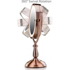 image:imageOVENTE 8 Lighted Tabletop Mount Makeup Mirror Nickel Brushed MPT75BR1X5XAntique Copper