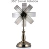 image:imageOVENTE 8 Lighted Tabletop Mount Makeup Mirror Nickel Brushed MPT75BR1X5XNickel Brushed
