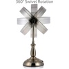 image:imageOVENTE 8 Lighted Tabletop Mount Makeup Mirror Nickel Brushed MPT75BR1X5XNickel Brushed