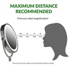 image:imageOVENTE 8 Lighted Tabletop Mount Makeup Mirror Nickel Brushed MPT75BR1X5XNickel Brushed