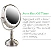 image:imageOVENTE 8 Lighted Tabletop Mount Makeup Mirror Nickel Brushed MPT75BR1X5XNickel Brushed