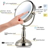 image:imageOVENTE 8 Lighted Tabletop Mount Makeup Mirror Nickel Brushed MPT75BR1X5XNickel Brushed