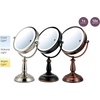 image:imageOVENTE 8 Lighted Tabletop Mount Makeup Mirror Nickel Brushed MPT75BR1X5XNickel Brushed