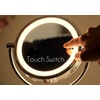 image:imageOVENTE 8 Lighted Tabletop Mount Makeup Mirror Nickel Brushed MPT75BR1X5XNickel Brushed