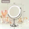 image:imageOVENTE 9 Lighted Tabletop Vanity Makeup Mirror Nickel Brushed MGT95BR1X5X