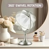 image:imageOVENTE 9 Lighted Tabletop Vanity Makeup Mirror Nickel Brushed MGT95BR1X5X