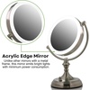 image:imageOVENTE 9 Lighted Tabletop Vanity Makeup Mirror Nickel Brushed MGT95BR1X5X