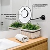 image:imageOVENTE 9 Rechargeable Lighted Tabletop Vanity Makeup Mirror White MOT22WBlack