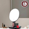 image:imageOVENTE 9 Rechargeable Lighted Tabletop Vanity Makeup Mirror White MOT22WBlack