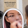 image:imageOVENTE 9 Rechargeable Lighted Tabletop Vanity Makeup Mirror White MOT22WBlack