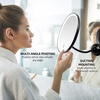 image:imageOVENTE 9 Rechargeable Lighted Tabletop Vanity Makeup Mirror White MOT22WBlack