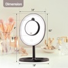 image:imageOVENTE 9 Rechargeable Lighted Tabletop Vanity Makeup Mirror White MOT22WBlack