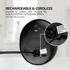 image:imageOVENTE 9 Rechargeable Lighted Tabletop Vanity Makeup Mirror White MOT22WBlack