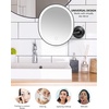 image:imageOVENTE 9 Rechargeable Lighted Tabletop Vanity Makeup Mirror White MOT22WBlack
