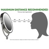image:imageOVENTE 9 Rechargeable Lighted Tabletop Vanity Makeup Mirror White MOT22WWhite