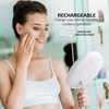 image:imageOVENTE 9 Rechargeable Lighted Tabletop Vanity Makeup Mirror White MOT22WWhite