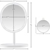 image:imageOVENTE 9 Rechargeable Lighted Tabletop Vanity Makeup Mirror White MOT22WWhite