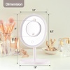 image:imageOVENTE 9 Rechargeable Lighted Tabletop Vanity Makeup Mirror White MOT22WWhite