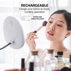 image:imageOVENTE 9 Rechargeable Lighted Tabletop Vanity Makeup Mirror White MOT22WWhite