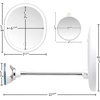 image:imageOVENTE 9 Rechargeable Lighted Tabletop Vanity Makeup Mirror White MOT22WWhite