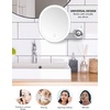 image:imageOVENTE 9 Rechargeable Lighted Tabletop Vanity Makeup Mirror White MOT22WWhite