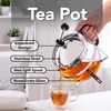 image:imageOVENTE Glass Teapot with Removable Stainless Steel Infuser Clear FGH17TClear  17 Ounce