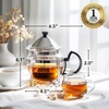 image:imageOVENTE Glass Teapot with Removable Stainless Steel Infuser Clear FGH17TClear  17 Ounce