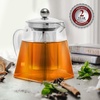 image:imageOVENTE Glass Teapot with Removable Stainless Steel Infuser Clear FGH17TClear  27 oz