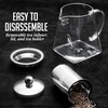 image:imageOVENTE Glass Teapot with Removable Stainless Steel Infuser Clear FGH17TClear  27 oz