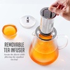 image:imageOVENTE Glass Teapot with Removable Stainless Steel Infuser Clear FGH17TClear  40 oz