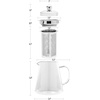 image:imageOVENTE Glass Teapot with Removable Stainless Steel Infuser Clear FGH17TClear  40 oz