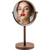 image:imageOVENTE 6 Lighted Tabletop Round Vanity Mirror Antique Bronze MLT60ABZ1X7XAntique Bronze