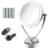 image:imageOVENTE 7 Lighted Tabletop Mount Makeup Mirror Polished Chrome MLT75CH1X5X