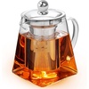 image:imageOVENTE Glass Teapot with Removable Stainless Steel Infuser Clear FGH17TClear  27 oz