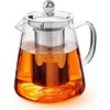 image:imageOVENTE Glass Teapot with Removable Stainless Steel Infuser Clear FGH17TClear  40 oz