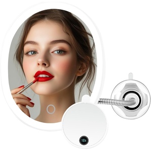 image:imageOVENTE 9 Rechargeable Lighted Tabletop Vanity Makeup Mirror White MOT22WWhite