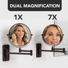 image:imageOVENTE 9 Wall Mounted Makeup Mirror Nickel Brushed MNLFW90BR1X10XAntique Bronze