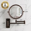 image:imageOVENTE 9 Wall Mounted Makeup Mirror Nickel Brushed MNLFW90BR1X10XAntique Bronze