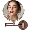 image:imageOVENTE 9 Wall Mounted Makeup Mirror Nickel Brushed MNLFW90BR1X10XAntique Bronze