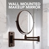 image:imageOVENTE 9 Wall Mounted Makeup Mirror Nickel Brushed MNLFW90BR1X10XAntique Bronze