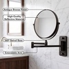 image:imageOVENTE 9 Wall Mounted Makeup Mirror Nickel Brushed MNLFW90BR1X10XAntique Bronze