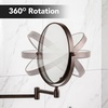 image:imageOVENTE 9 Wall Mounted Makeup Mirror Nickel Brushed MNLFW90BR1X10XAntique Bronze