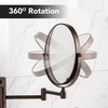 image:imageOVENTE 9 Wall Mounted Makeup Mirror Nickel Brushed MNLFW90BR1X10XAntique Bronze