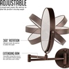 image:imageOVENTE 9 Wall Mounted Makeup Mirror Nickel Brushed MNLFW90BR1X10XAntique Bronze
