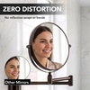 image:imageOVENTE 9 Wall Mounted Makeup Mirror Nickel Brushed MNLFW90BR1X10XAntique Bronze