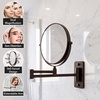 image:imageOVENTE 9 Wall Mounted Makeup Mirror Nickel Brushed MNLFW90BR1X10XAntique Bronze
