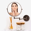 image:imageOVENTE 9 Wall Mounted Makeup Mirror Nickel Brushed MNLFW90BR1X10XAntique Bronze
