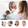 image:imageOVENTE 9 Wall Mounted Makeup Mirror Nickel Brushed MNLFW90BR1X10XAntique Bronze