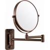 image:imageOVENTE 9 Wall Mounted Makeup Mirror Nickel Brushed MNLFW90BR1X10XAntique Bronze