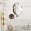 image:imageOVENTE 9 Wall Mounted Makeup Mirror Nickel Brushed MNLFW90BR1X10XAntique Bronze